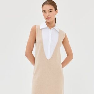 NWT Staud Leslie Dress in Camel